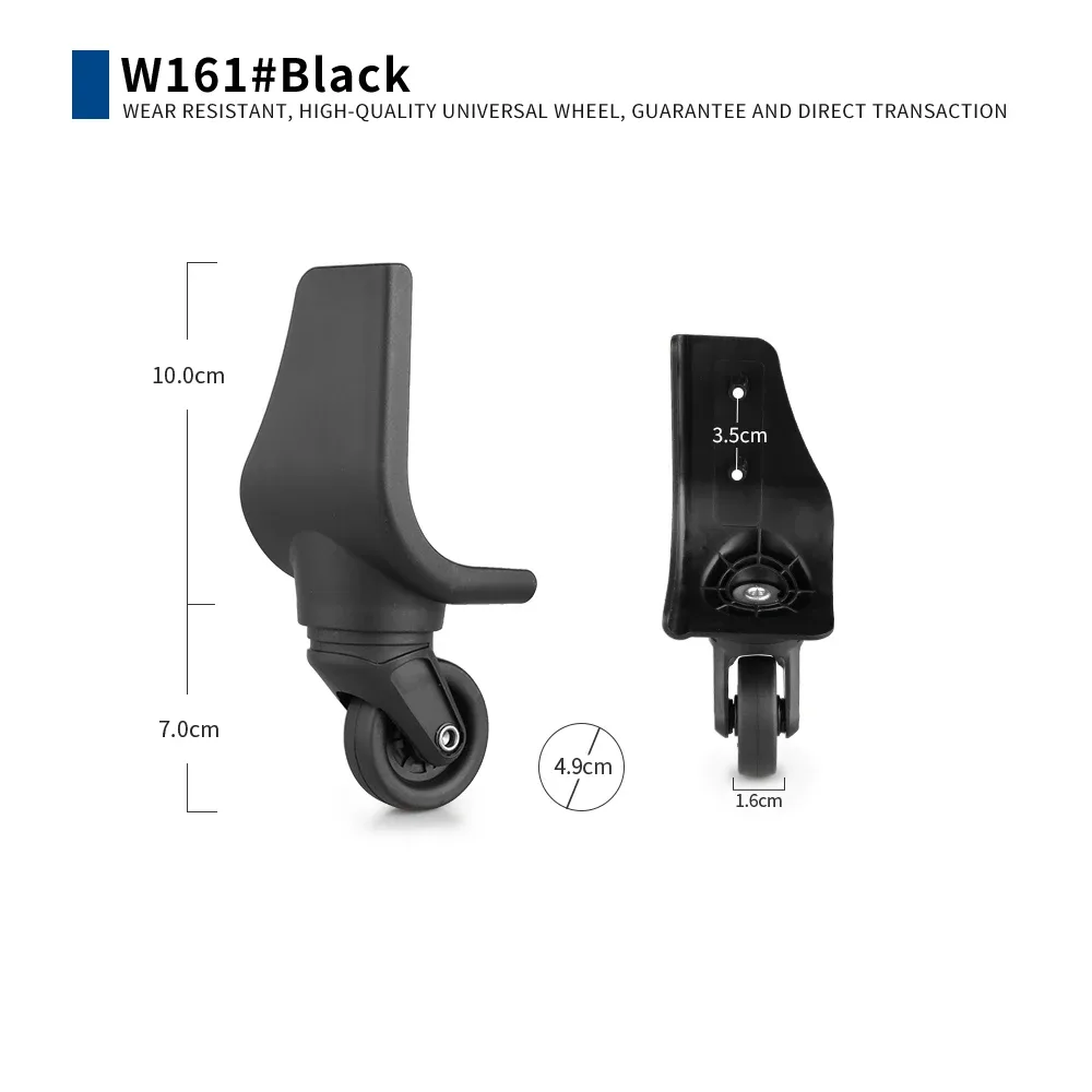 rouleau universel bagage nylon noir froissé structure robuste vis métalliques roulement précision mobilité fluide remplacement accessoire voyage