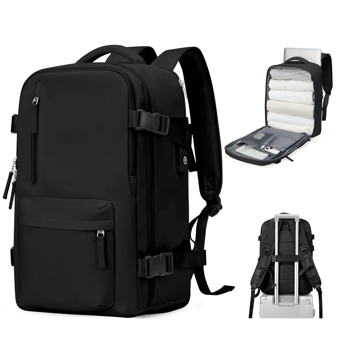 sac à dos de voyage de cabine pour femmes, sac pour ordinateur portable, grande capacité, easyjet, sac à main 45x36x20, ryanair 40x20x25, sac résistant à l'eau