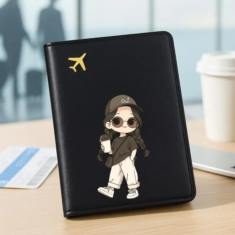 porte-passeport rose sur le thème du café, étui de voyage élégant pour femmes, joli cadeau pour anniversaire, voyage quotidien