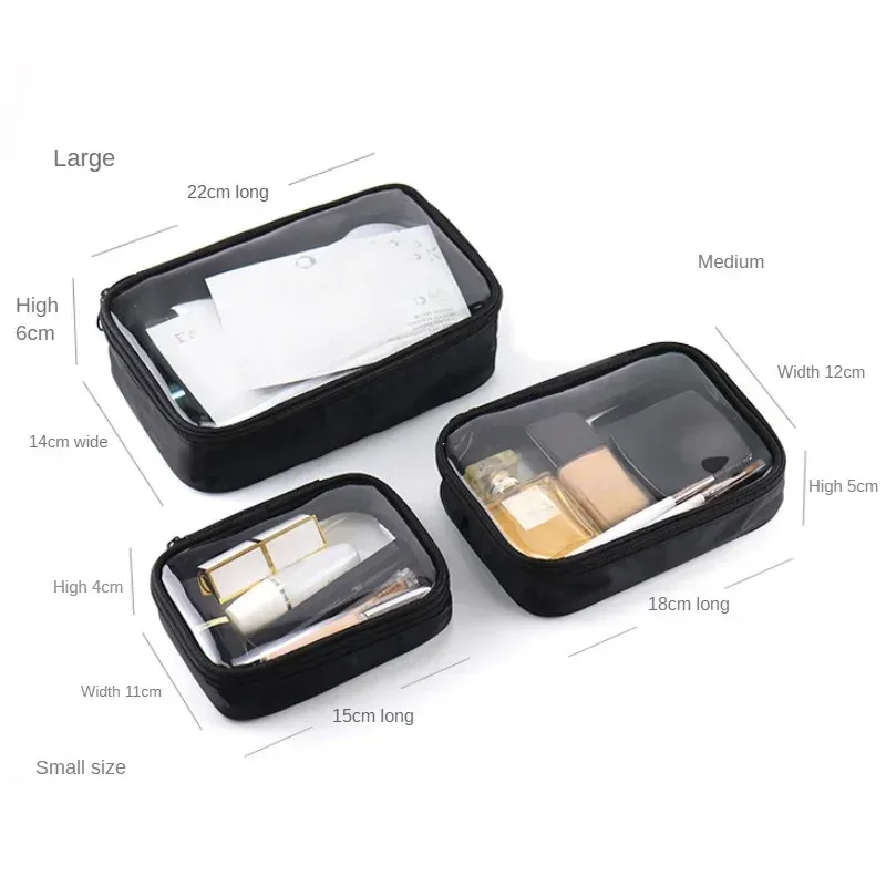 sacs de voyage en pvc pour cosmétiques, trousse de maquillage pour femmes, trousse de maquillage transparente imperméable pour hommes, pochette organisatrice de brosses de toilette