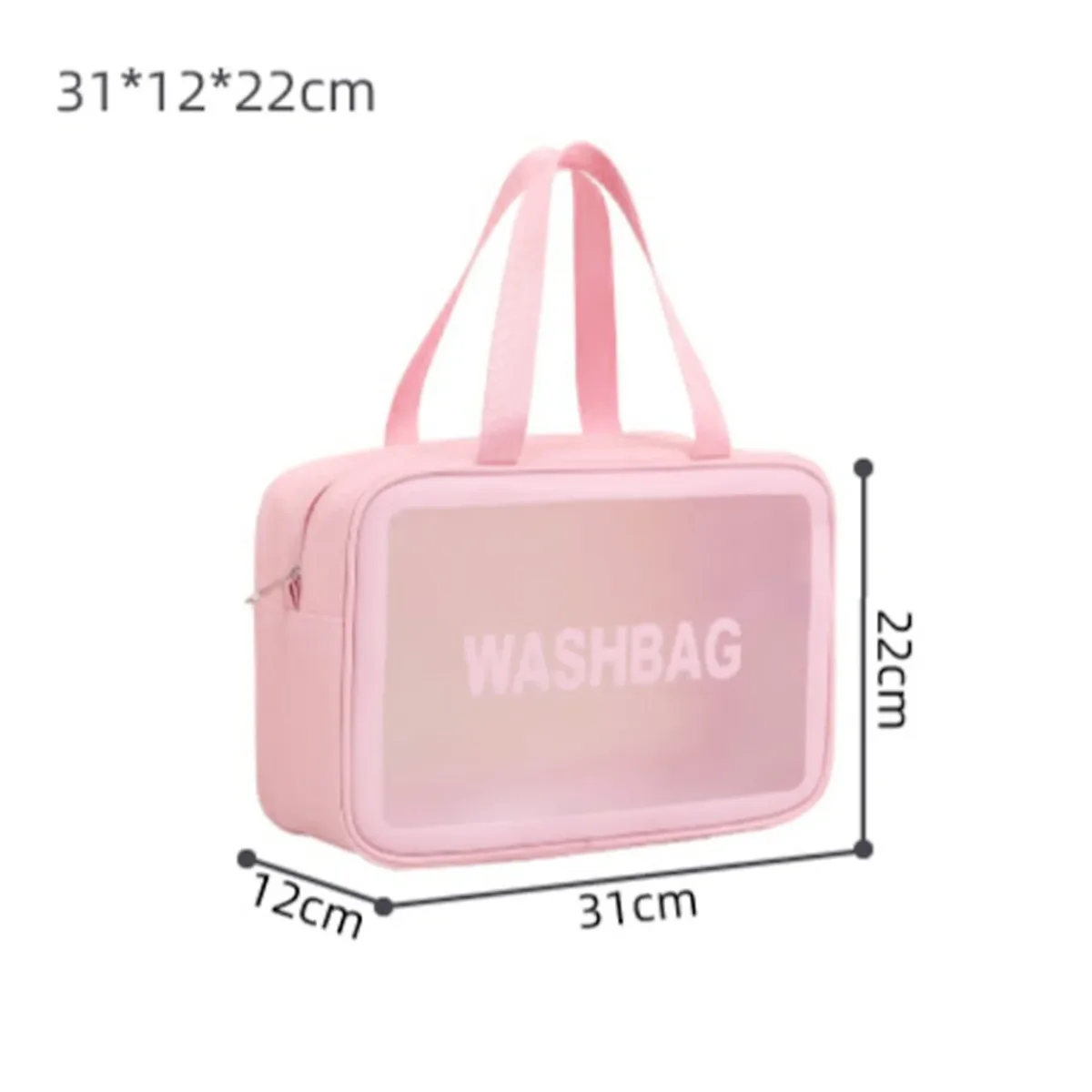 sac de toilette portable en pu pour femmes et hommes, sac de maquillage transparent imperméable, organiseur de toilette pour accessoires