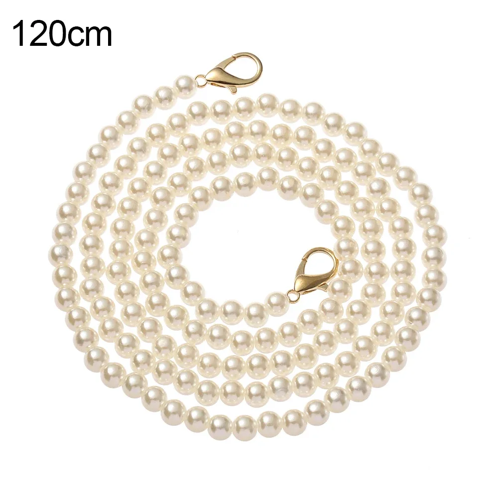 chaîne sac perle imitation blanc ornement mode remplacement personnalisable accessoire voyage finition élégante multiples tailles disponibles