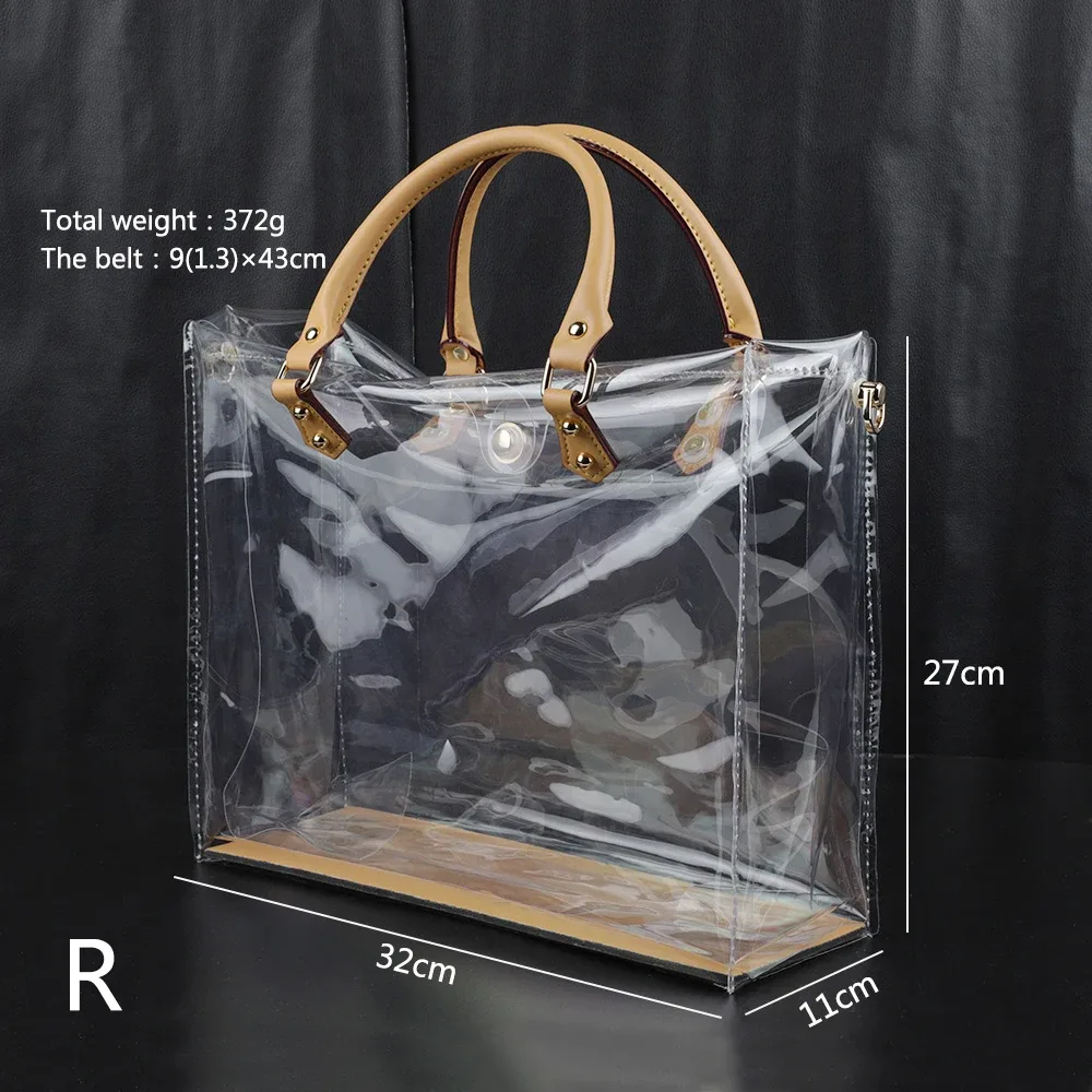 sac fourre-tout transparent en tpu pour femmes, kit de fabrication de sacs à main de grande capacité, sac à bandoulière fait à la main, sac cadeau, accessoires de voyage