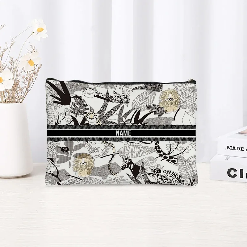 pochette de maquillage personnalisable pour femme, pochette de fête, pochette de mariage, pochette de voyage, trousse de maquillage en toile simple, organisateur, cadeaux pour femme