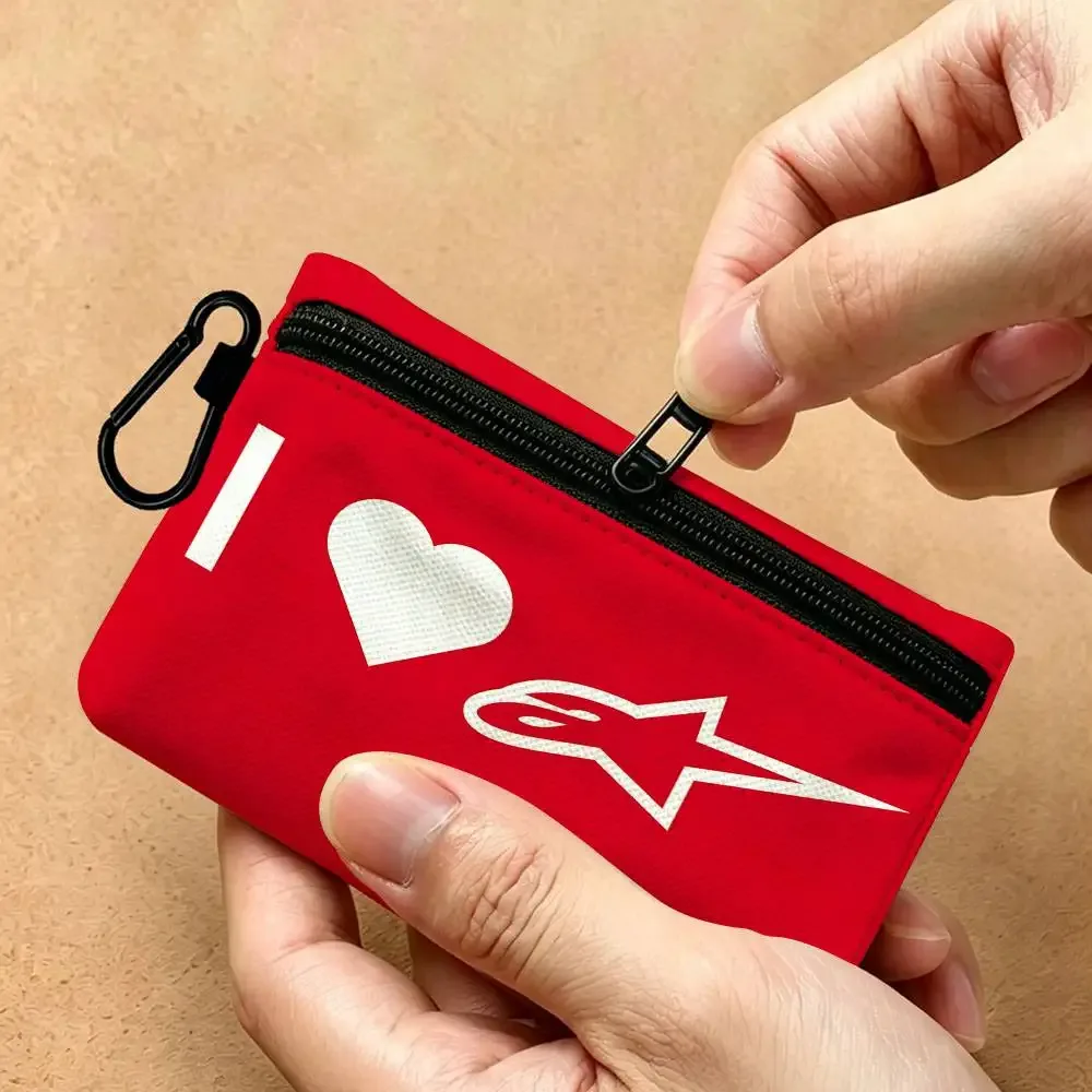 petite pochette multifonctionnelle en tissu oxford avec logo alpinestars, avec crochet, mini porte-monnaie, sac de rangement pour écouteurs
