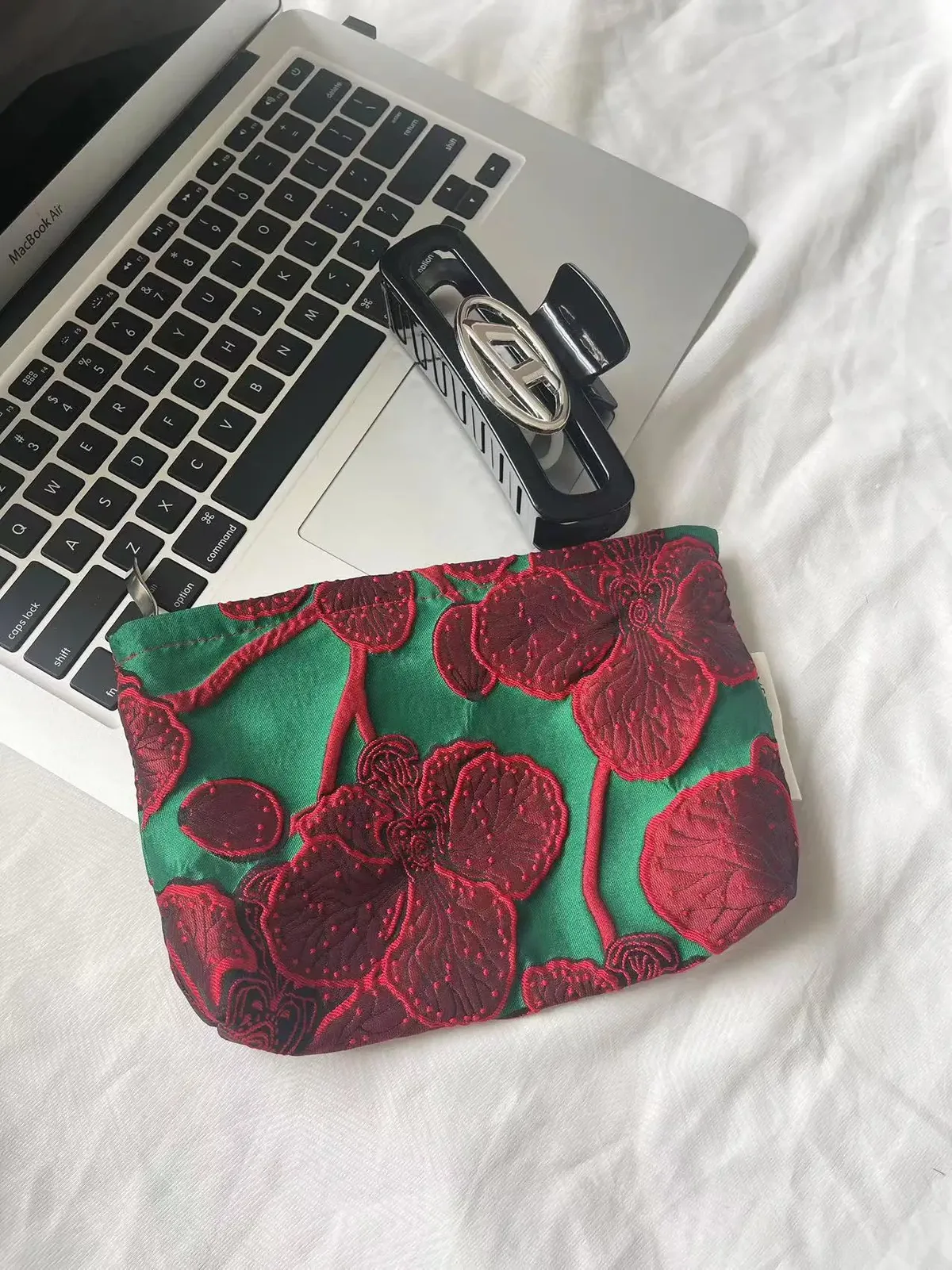 l/m/s rétro sacs de maquillage à fleurs femmes sac à cosmétiques grande capacité pochette de maquillage organisateur de voyage trousse de toilette pochette extérieure
