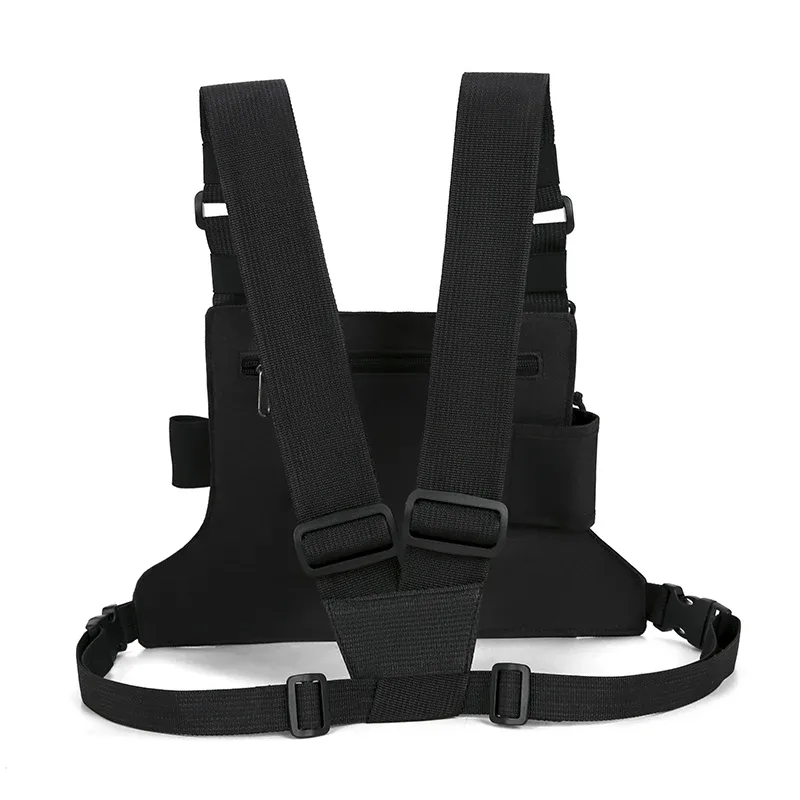 sac de cyclisme extérieur léger, gilet de course, sac à dos unisexe, sac de poitrine pour randonnée et marathon, poche de rangement, sac de poitrine sport pour homme