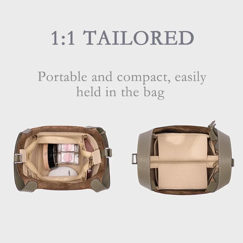organisateur de sac à cosmétiques en feutre pour femme avec fermeture éclair, insert de sac fourre-tout, compatible avec picotin 18 22, nouveauté 2026