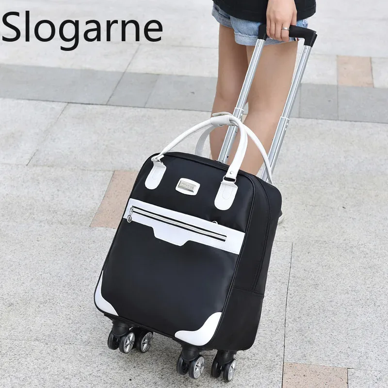 mode bagages roulants femmes 4 roues spinner voyage sacs hommes voyage d'affaires sacs oxford valise étanche chariot bagages