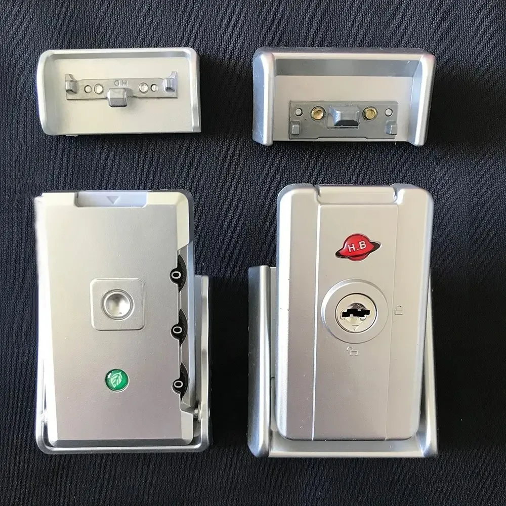 Serrure de valise noire et argentée, boucle de remplacement, fournitures de réparation, serrure à clé pour bagages, antivol, serrure à combinaison à 3 chiffres