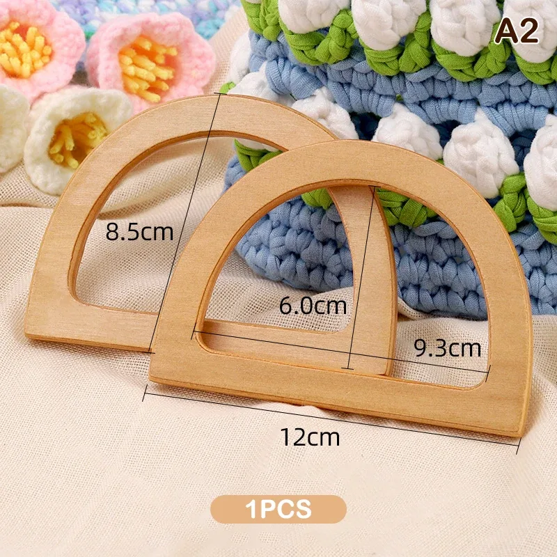 sacs en bois/plastique en forme de d, poignée de remplacement, sacs de bricolage fabriqués à la main, accessoires, sac à main, poignée fourre-tout, poignée demi-ronde