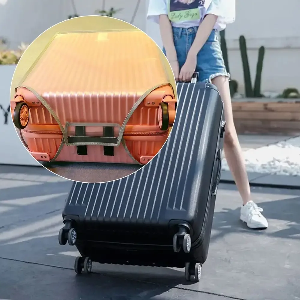 housse de protection transparente en pvc pour bagages de voyage de 16 à 28 pouces, housse de protection anti-poussière et imperméable pour valise