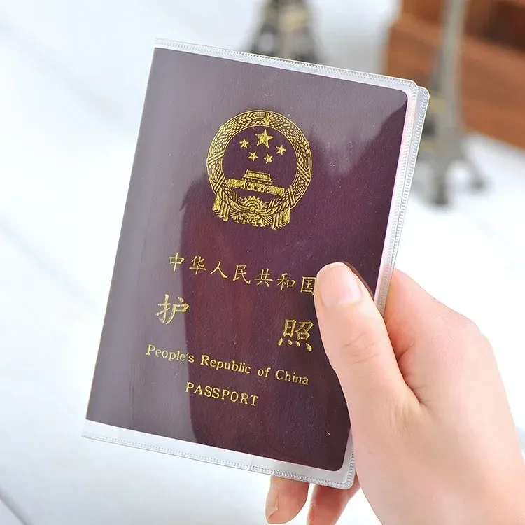 3 pièces nouvelle housse de protection pour passeport transparent givré pvc étui étanche porte-carte d'identité universel porte-carte de crédit d'affaires