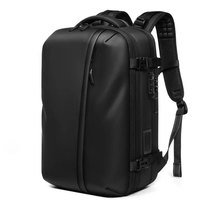 sac à dos de voyage pour homme avec pompe de compression à démarrage rapide, sac à dos pour ordinateur portable 17 pouces, randonnée, affaires, 60l, sac à dos scolaire extensible