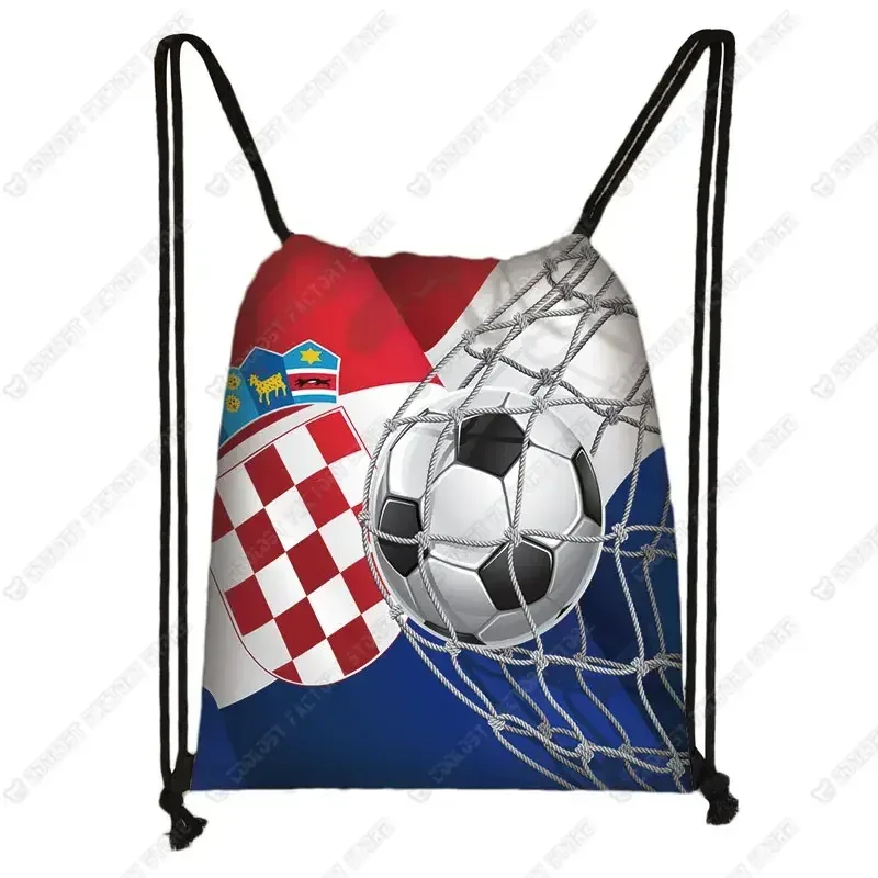 sac dos toile ballon football enflammé licorne colorée feuille orange fond bleu violet gris garçons voyage