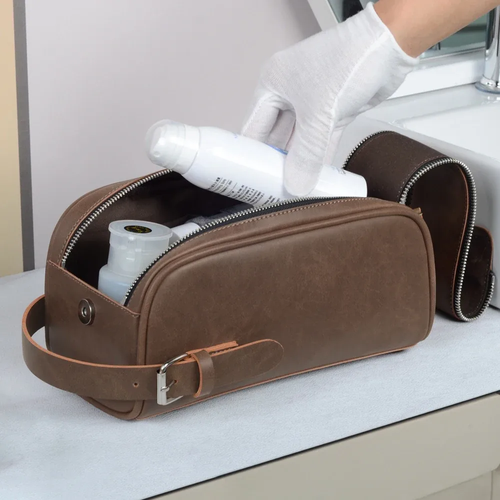 sac de toilette imperméable de grande capacité, style rétro, avec nom personnalisé, sac de maquillage, sac de rangement, indispensable pour les voyages