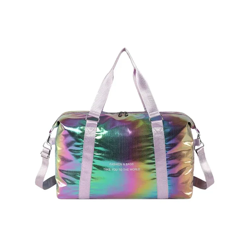 sac de voyage en nylon avec fermeture éclair symphonie nacrée pour jeunes, sac de sport de grande capacité avec lettres imprimées, offre spéciale, 2026
