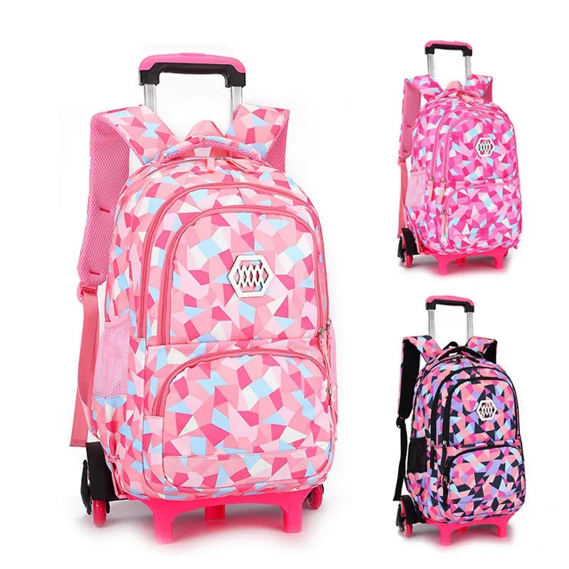 sacs à dos d'école à roulettes pour enfants, sacs à roulettes, sac d'école étanche pour adolescentes, sac de voyage à roulettes pour enfants