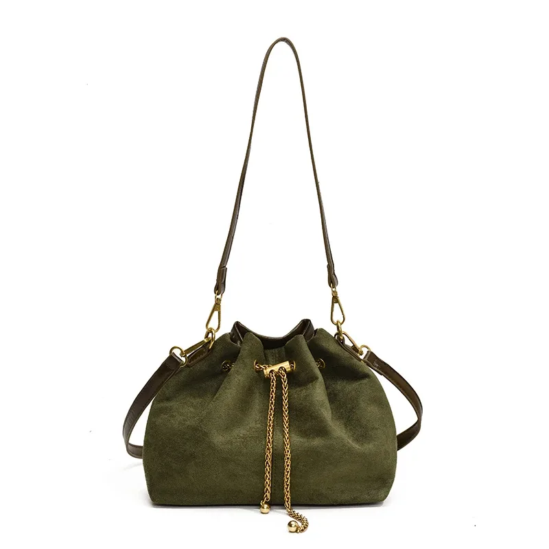 sacs bandoulière souples 2026 pour trajets quotidiens en faux daim, sacs à la mode pour femmes, sacs à main pour femmes en fil de couleur unie