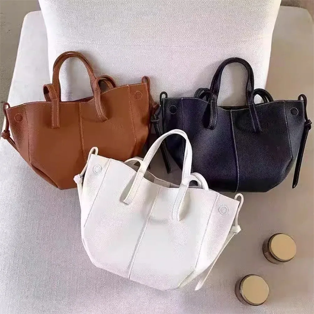 sac à main en cuir souple pour femmes, fourre-tout à ailes de niche, fourre-tout premium sense, grande capacité, sac de transport