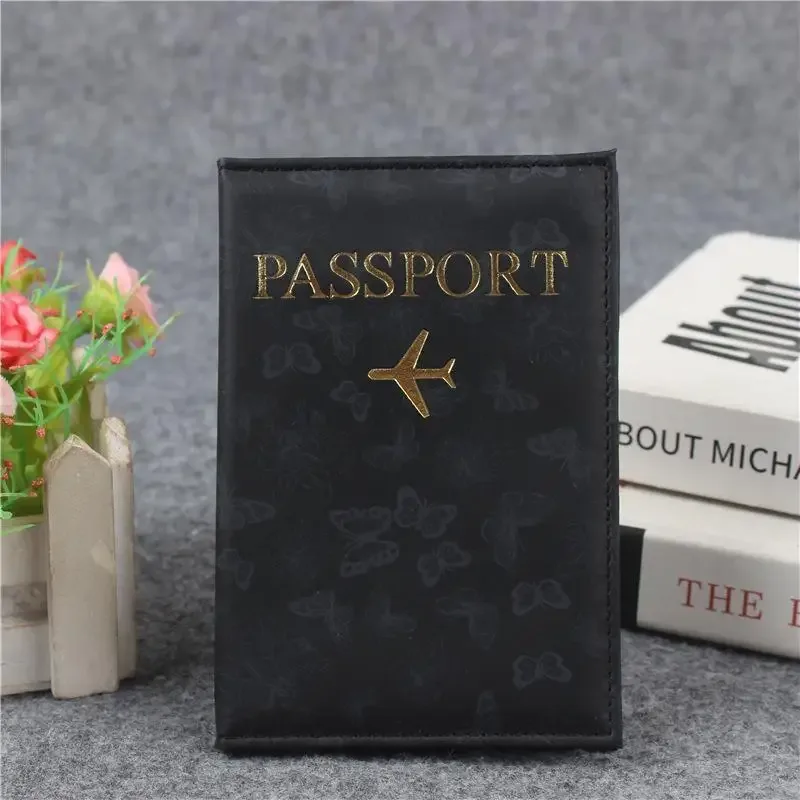 housse de passeport en cuir pu pour hommes et femmes - organiseur - porte-cartes de protection - housses pour documents d'identité - étui de voyage pour passeport 1 pièce
