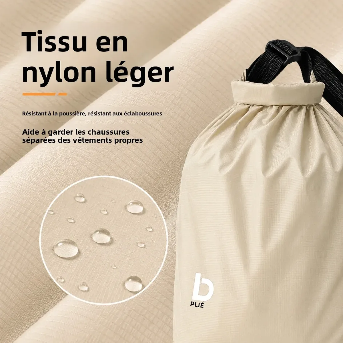 sac à chaussures suspendu en nylon, portable et léger, pochette de rangement externe pour chaussures, pliable, pour voyage, gym, randonnée, extérieur