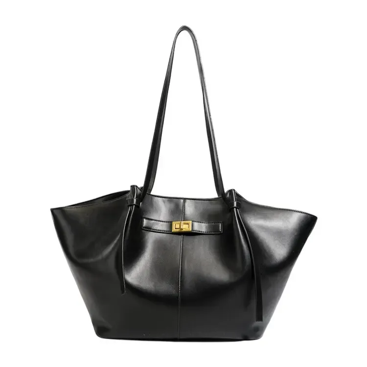 sacs à bandoulière trapèze grande capacité pour femmes, sacs à main de créateur avec fermoir métallique, sacs fourre-tout en cuir pu de haute qualité pour le quotidien