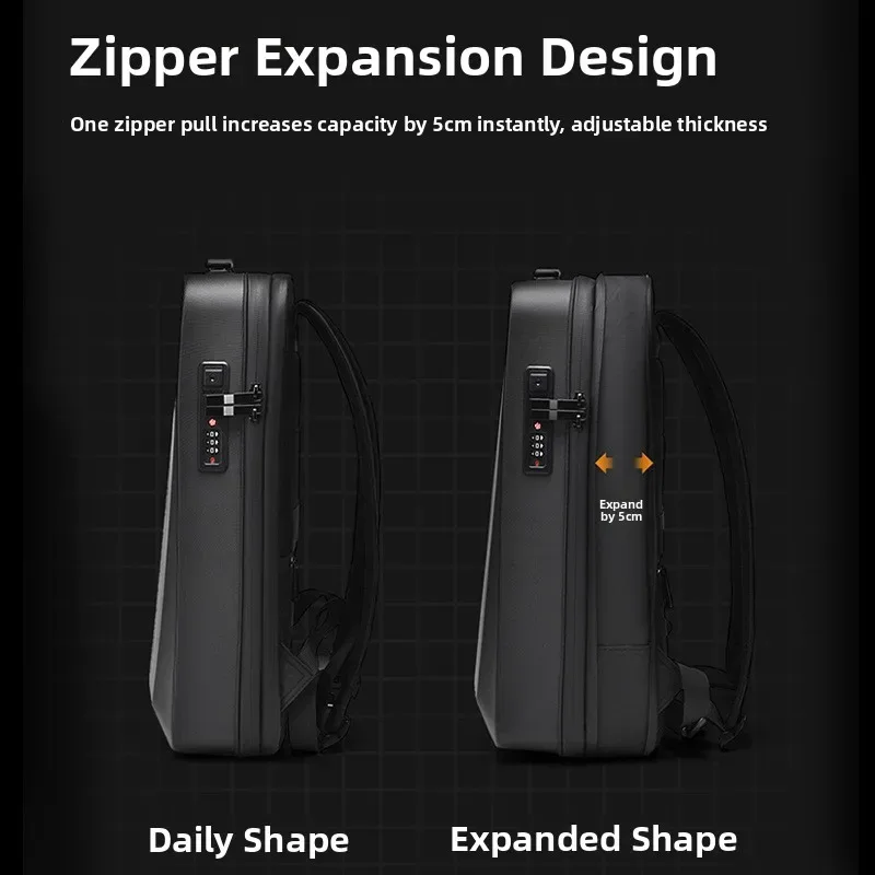 sac à dos professionnel grande capacité, coque rigide pour ordinateur portable, étanche, pour étudiants, sac de voyage 3d, sac à dos décontracté en polyester