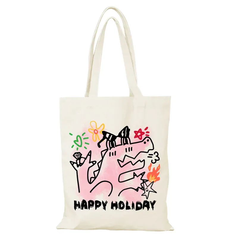 sac personnalisé mignon sac fourre-tout en toile loisirs dessin animé dame sacs nouveaux sacs à main femmes sac à main eco shopper shopping tissu de plage