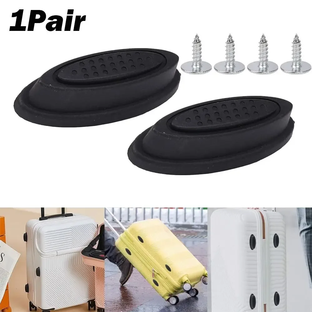 sacs accessoires bagages en plastique pieds tampons noir avec vis support inférieur de bagages support de valise pieds toutes les valises