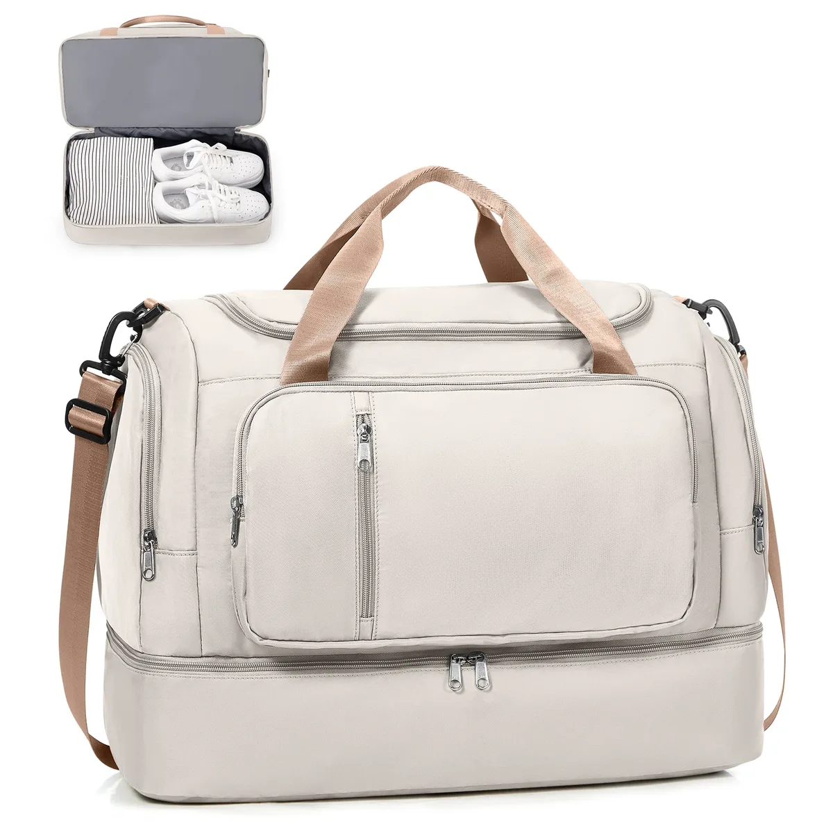 sac de voyage pour hommes et femmes, sac de voyage de grande capacité, sac de week-end extensible, sac à main pour bagages à main, sac de nuit, sac de rangement 