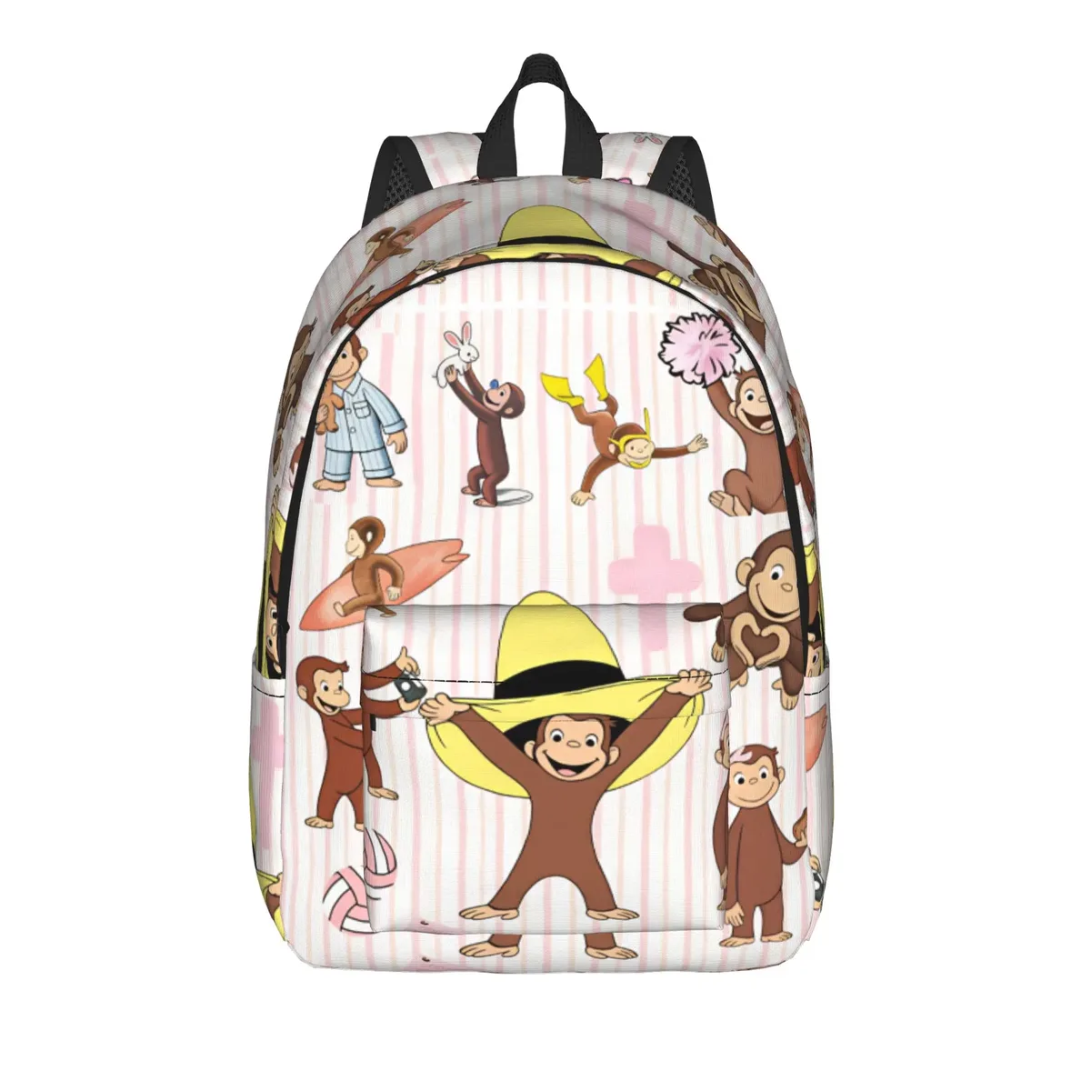 sac à dos curious george dessert activity stickers, sacs à dos de voyage pour filles, sacs d'école kawaii, grand sac à dos de créateur