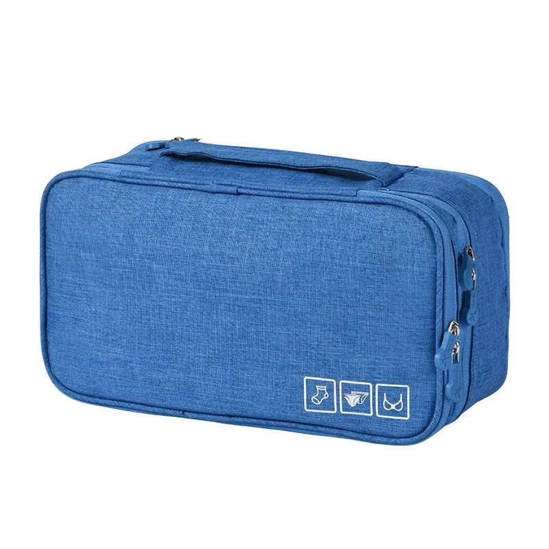 organisateur de sous-vêtements de voyage portable – pliable – sac de rangement à fermeture éclair pour soutiens-gorge, chaussettes et sous-vêtements – organisateur de valise compact