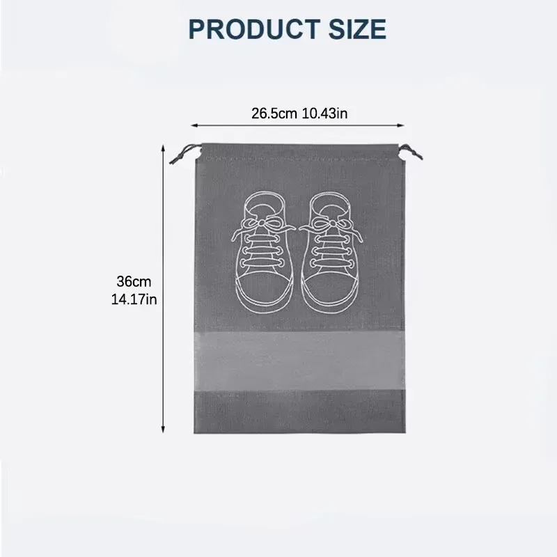 sac de rangement pour chaussures, 5/10 pièces, organisateur de placard, sac portable de voyage non tissé, poche étanche pour vêtements, sac suspendu à tirage classifié