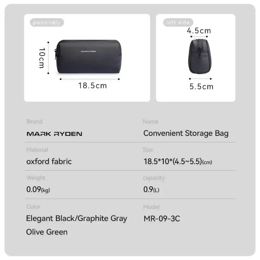 sac de toilette de voyage tendance et durable, imperméable, portable, pour homme, pour voyage d'affaires, décontracté, résistant aux chocs, organisateur de câbles usb