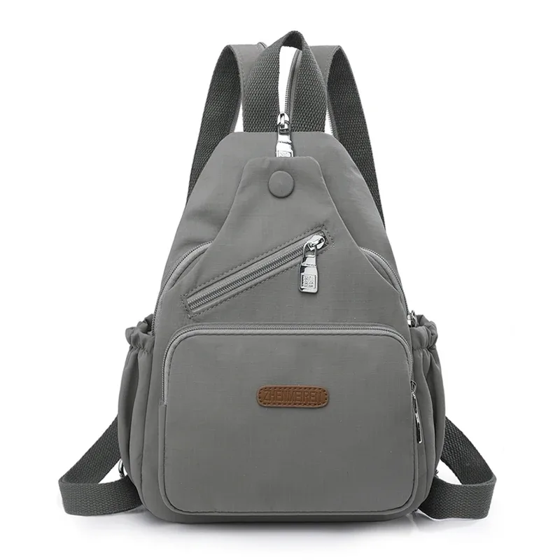 sac à dos multifonctionnel en nylon, multicolore en option, sac de poitrine/épaule/petite sac à dos à main pour les voyages quotidiens