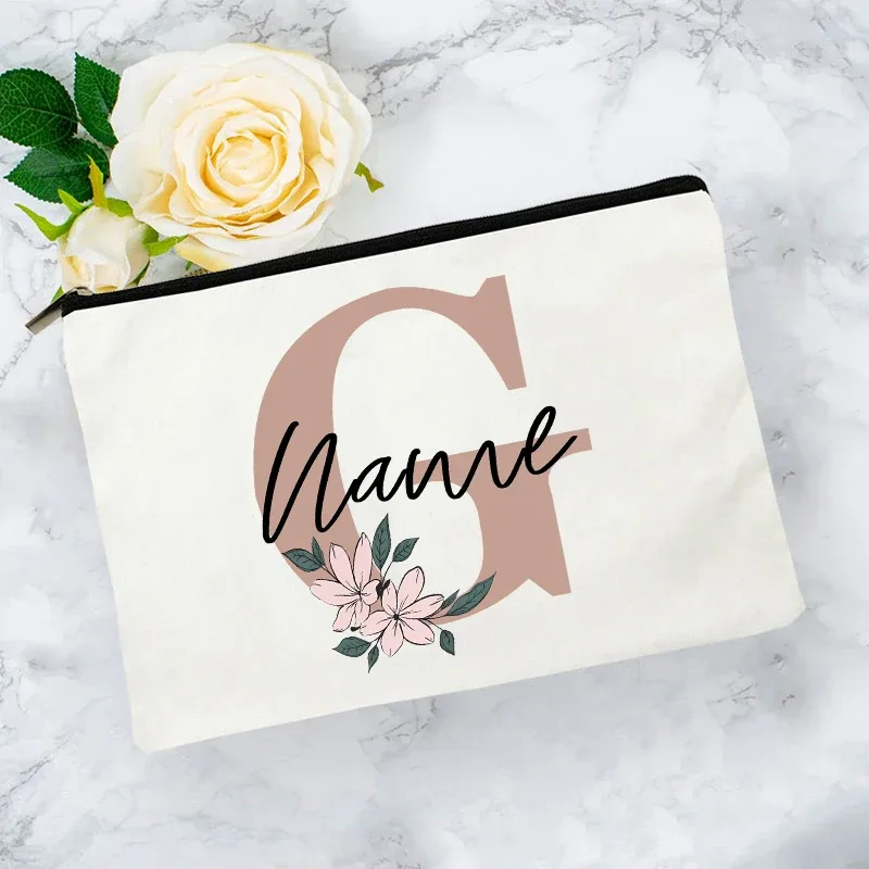 trousse de toilette personnalisée avec nom, impression de lettres, essentiels de voyage pour enfants, trousse à crayons pour l'école et le bureau, cadeau pour enseignant