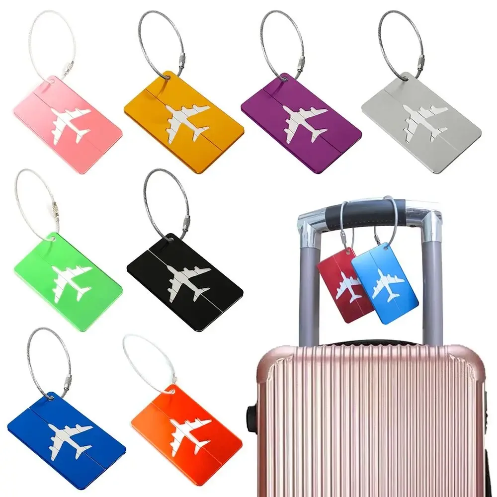 étiquettes de bagage de voyage réutilisables, valise attro, bagage de vacances, identification d'avion avec cordes, identification du sac, infraction