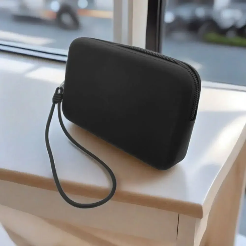sac cosmétique rectangulaire en silicone pour femme, porte-monnaie, petit sac à objets