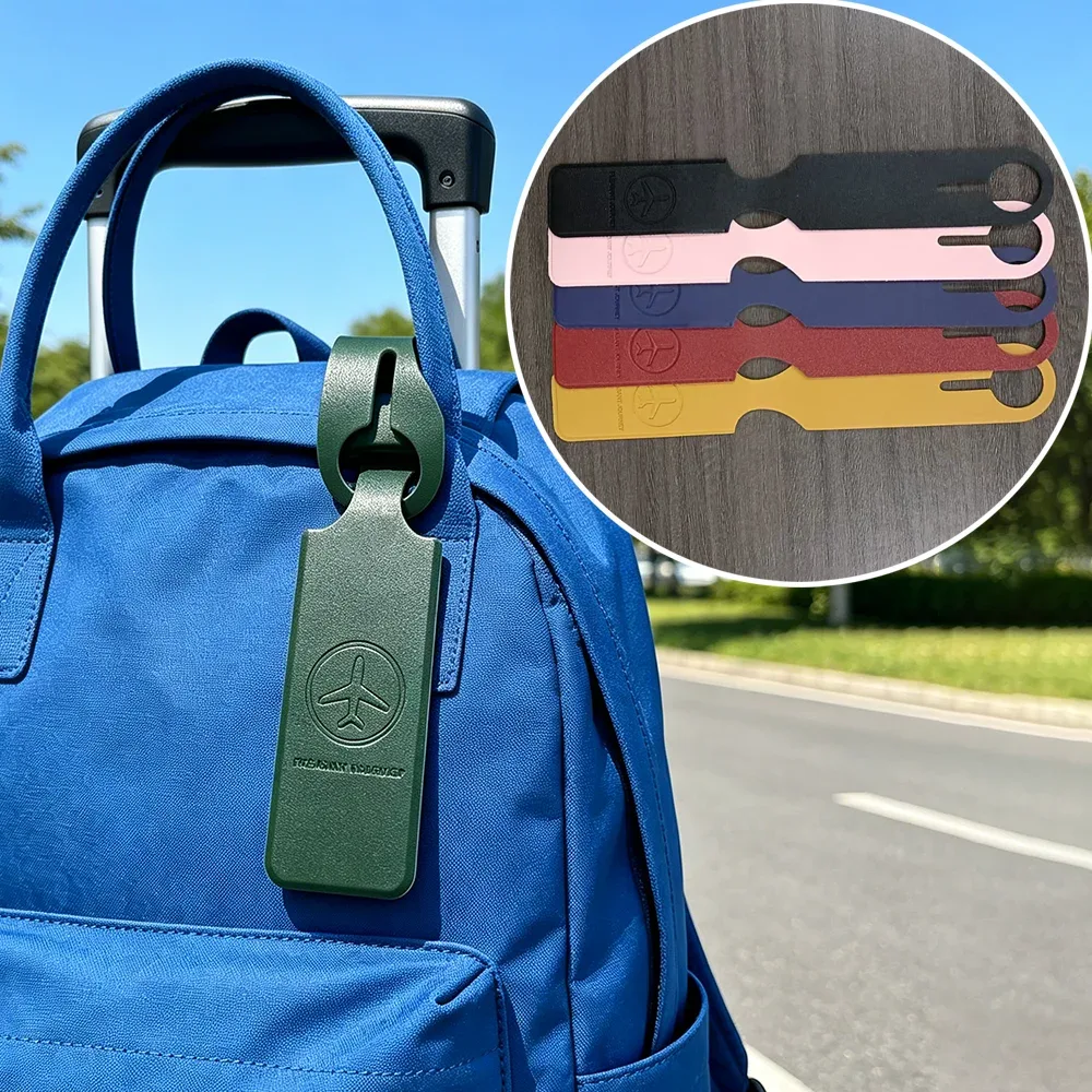 Étiquettes de bagages de voyage de couleur aléatoire, 5 pièces, étiquettes de bagages pour valises de voyage, étiquettes de check-in pour valises de voyage d'affaires, étiquettes anti-perte pour sacs de voyage S004287