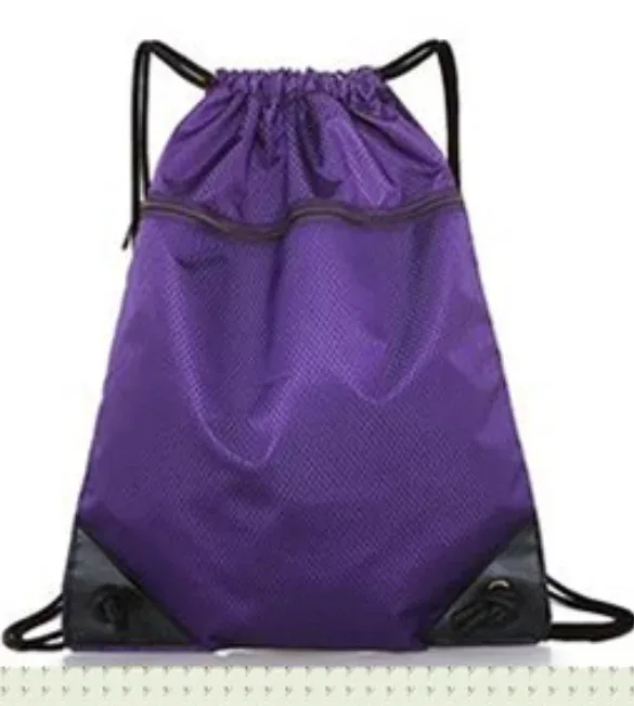 sac de sport à fermeture éclair double épaisseur, sac à dos de fitness avec poche à cordon, sac de randonnée, camping, natation, pour hommes et femmes.