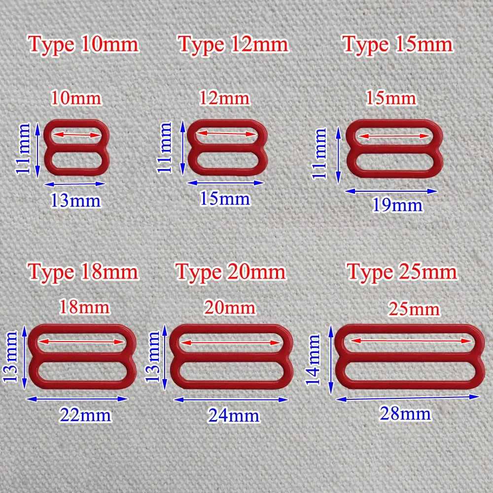 20 pièces de boucles de réglage de soutien-gorge en métal de 10 mm à 25 mm, anneaux coulissants et clips pour lingerie, accessoires de bricolage