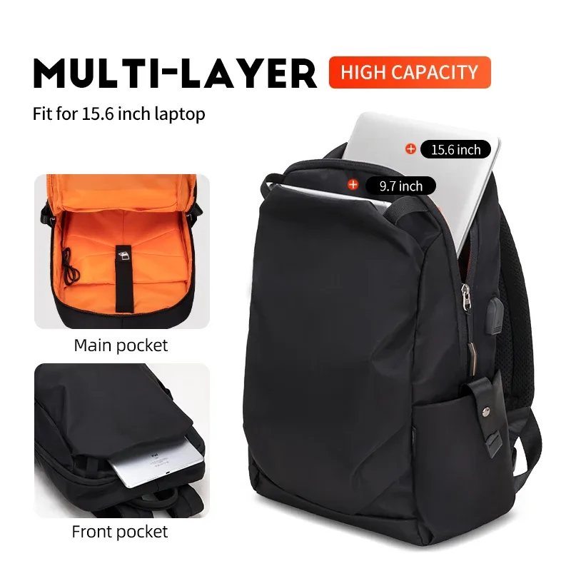 heroic knight-sac à dos étanche pour homme, sac pour ordinateur portable 15.6 ", chargement usb, sac de voyage, école sr, coréen, nouveau