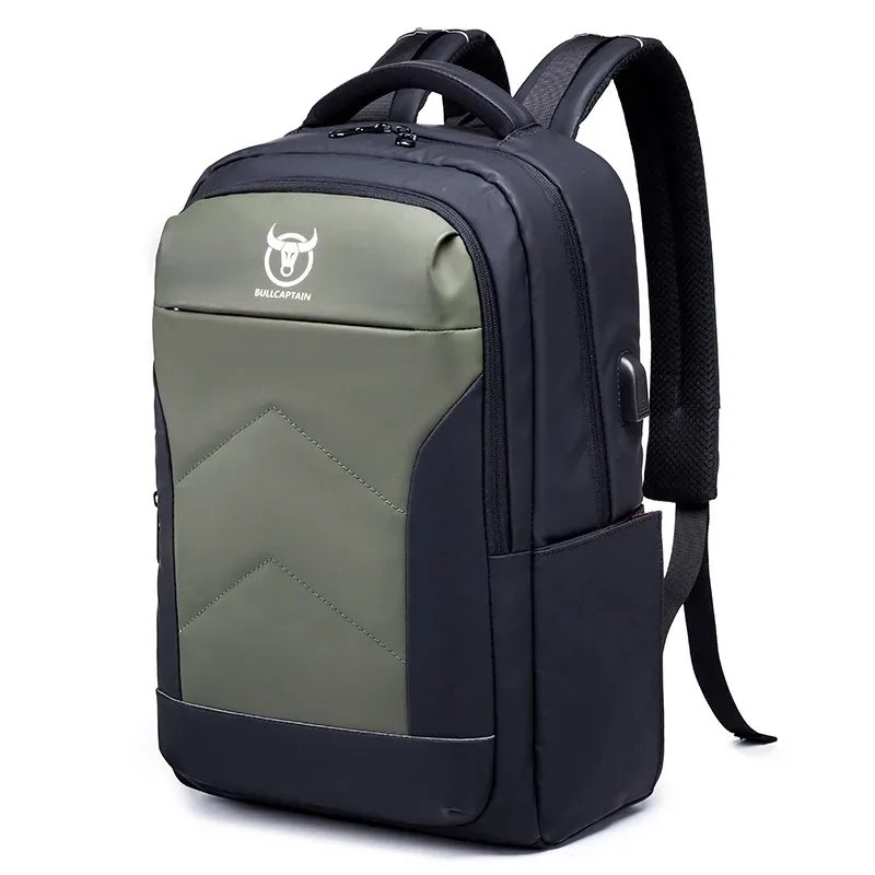 bullcaptain-sac à dos multifonction pour homme, chargement usb, mode business, décontracté, voyage, antivol, étanche, ordinateur portable 15.6 pouces