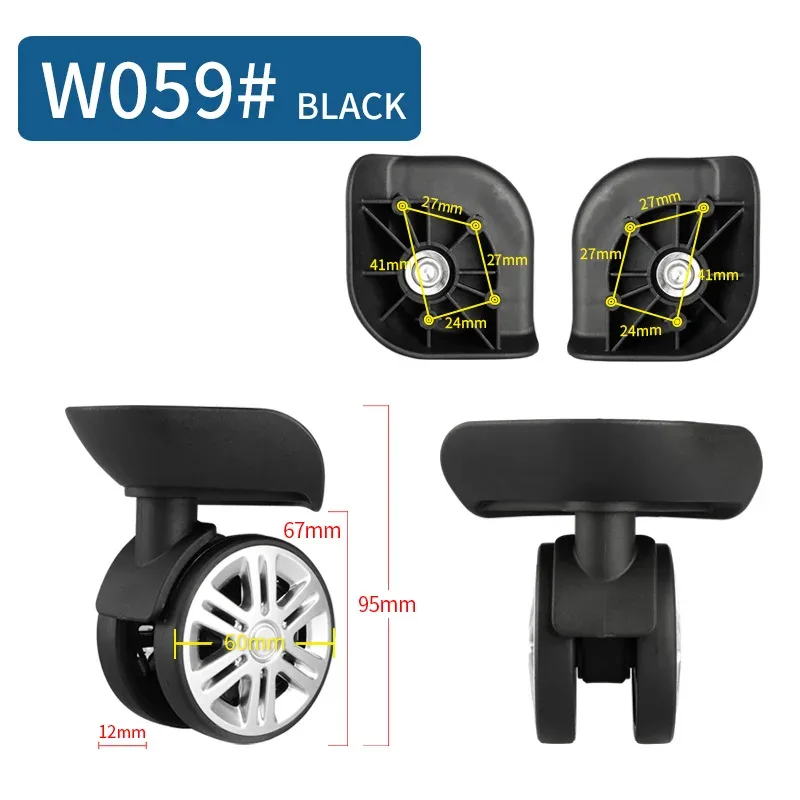 roues de remplacement pour bagages, valise sur roues de remplacement, accessoires pour bagages de 14 à 30 pouces, roues silencieuses pour roulettes à bagages