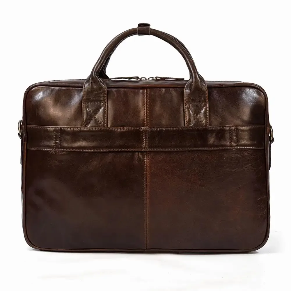 sac à bandoulière en cuir group souple pour homme, sacoche pour ordinateur portable d'affaires, 14 15.6 pouces