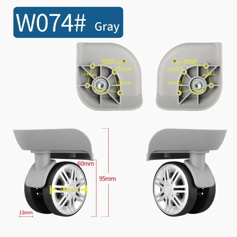 roues de remplacement pour bagages, valise sur roues de remplacement, accessoires pour bagages de 14 à 30 pouces, roues silencieuses pour roulettes à bagages