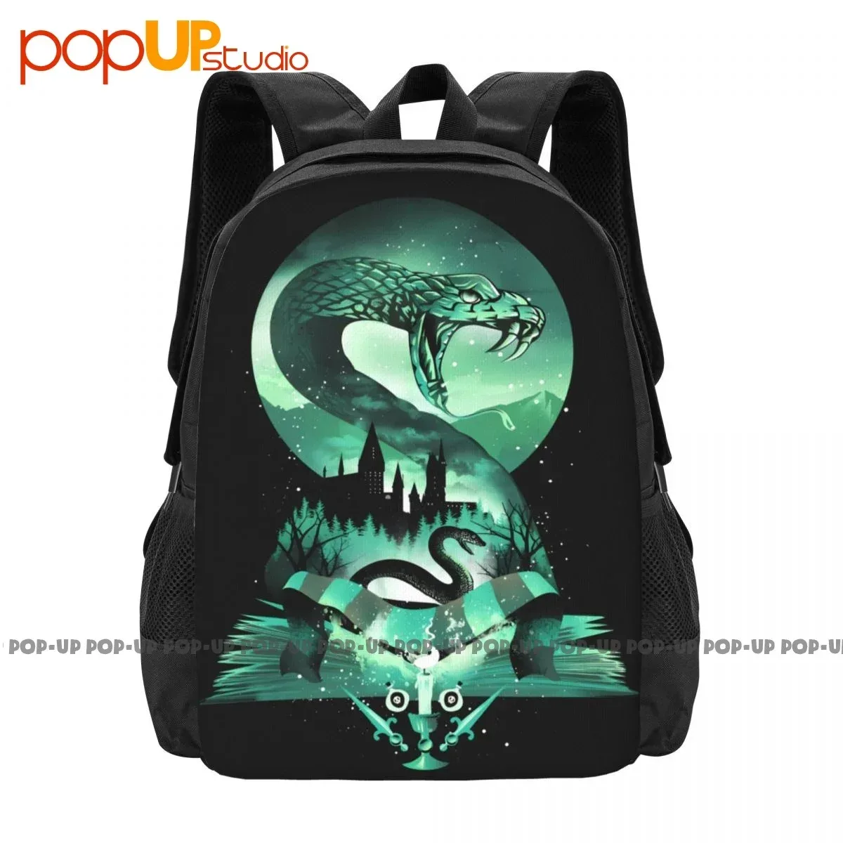 sac à dos house of slytherin viper de grande capacité, vêtements personnalisés d'entraînement à la mode