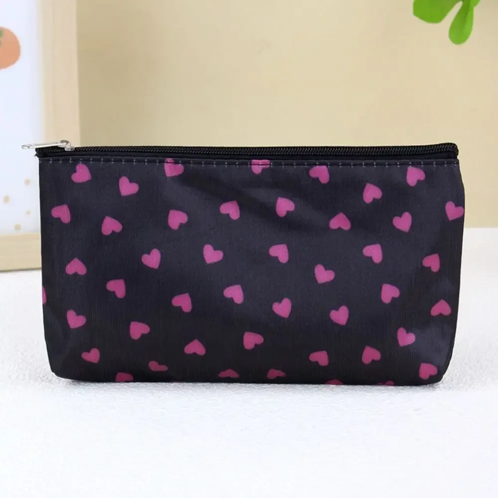 trousse de maquillage à motif cœur, design tendance, sac de toilette multifonctionnel à fermeture éclair, grande capacité professionnelle