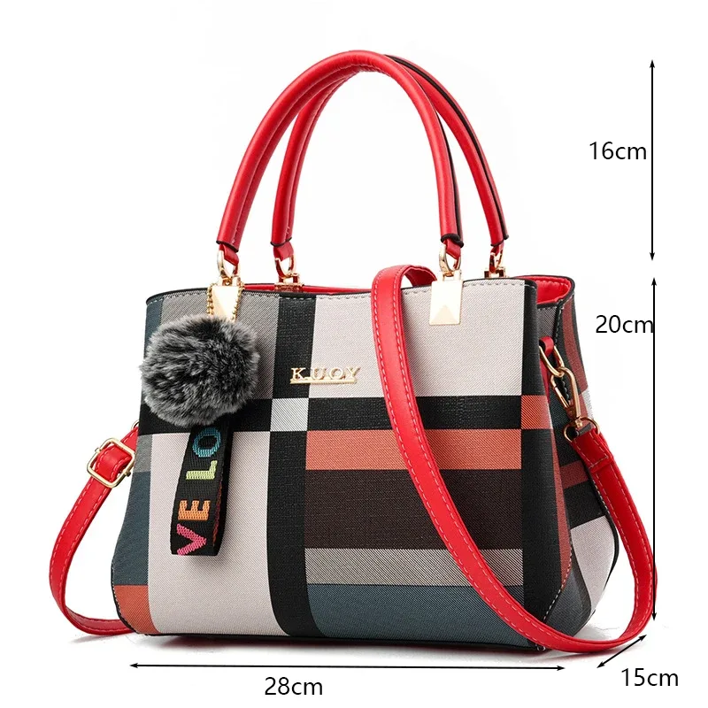sac à main fourre-tout pour femme, sacoche en bandoulière en cuir pu, pochette décontractée de voyage, besace à épaule, accessoire de luxe à grande capacité